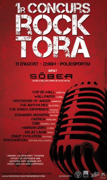 Cartell concurs rock Torà 2012