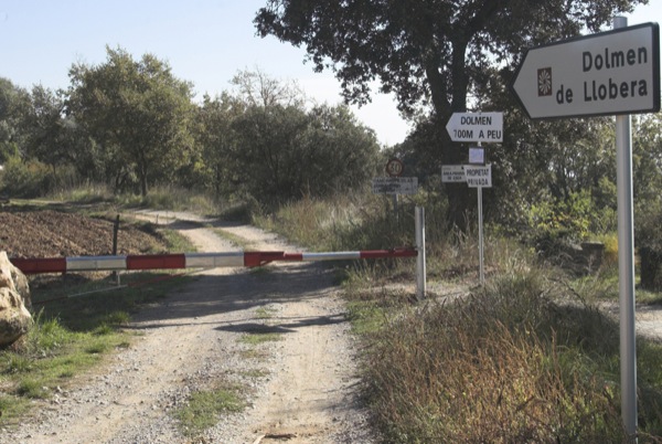 25.4.2010 Senyalització errònia. Recentment l'ajuntament de Llobera ha senyalitzat el dolmen de llanera coma a propi, quan realment pertany a l'antic terme de Llanera, avui agregat a Torà.  Llanera -  Xavier Sunyer