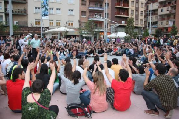 17 de Maig de 2011 Concentració a la plaça Ricard Vinyes  Lleida - 