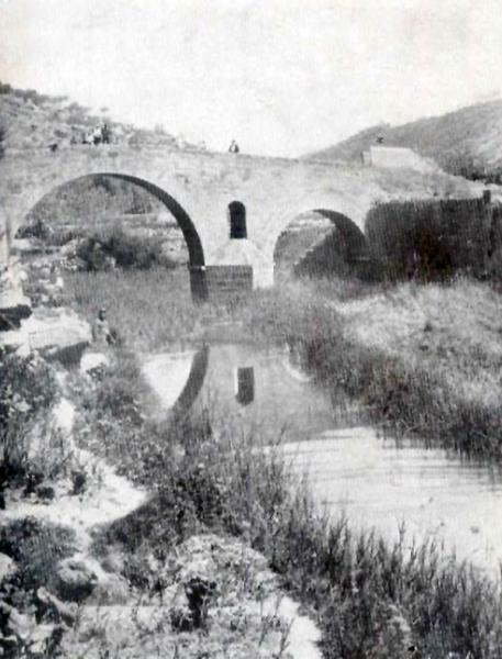 5 de Febrer de 1920 Postal antiga del pont de les Merites  Torà - 