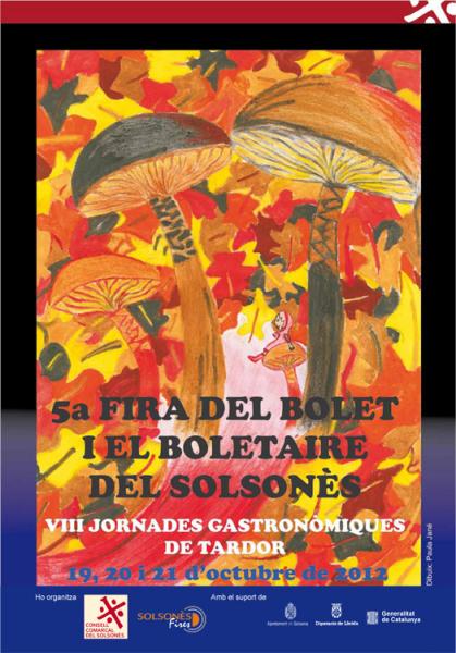 cartell V Fira del Bolet i el Boletaire del Solsonès VIII Jornades Gastronòmiques de Tardor - solsona