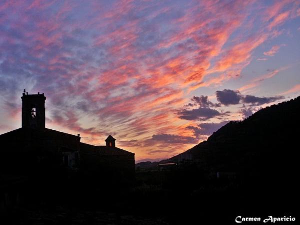 15 de Setembre de 2013 Posta de sol des de la meva finestra  Torà -  Carmen Aparicio