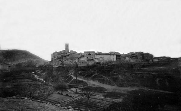 8 de Abril de 1889 Poble de Torà des del Llanera 1889-04-08  Torà -  Vidal, Lluís Marià