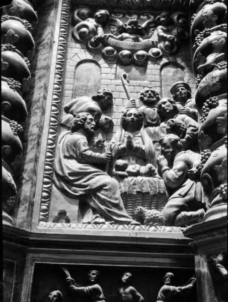 19 de Setembre de 2014 Detall de l'altar de l'església de Torà amb l'adoració dels pastors, Entre 1920 i 1938  Torà -  Francesc Blasi i Vallespinosa