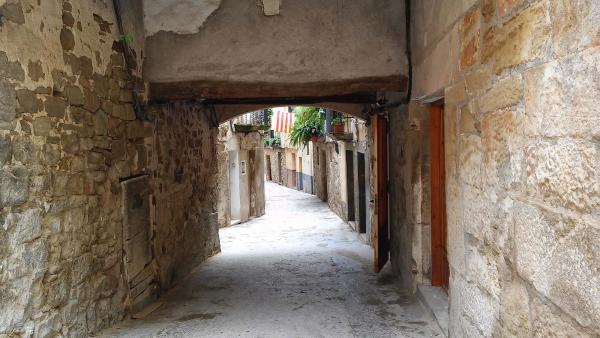 4 de Maig de 2015 Porxada al carrer Baix  Torà -  Ramon Sunyer