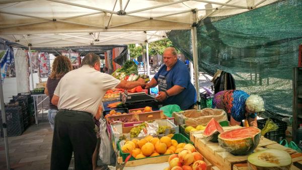 14.8.2015 Mercat del divendres  Torà -  Ramon Sunyer