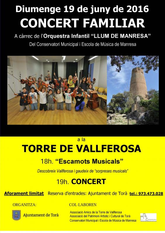 cartell Concert a la torre de Vallferosa