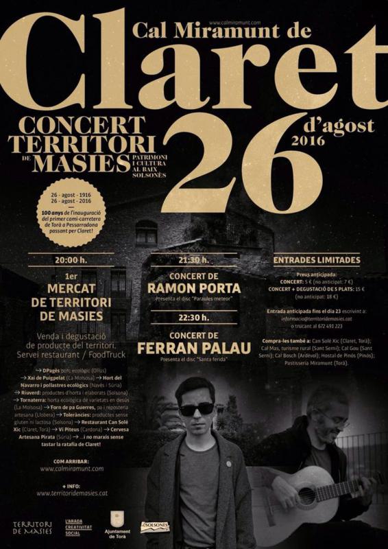 cartell Mercat i concert a Claret