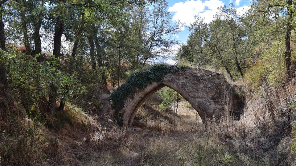 11 de Setembre de 2017 Pontet del Diable o de la Sentiu. La sèquia, anomenada també d’Ivorra, es començà a construir l’any 1366 i regava les partides dels Moriquers i Escanemasos i demés terres del pla de Torà  Torà -  Ramon Sunyer