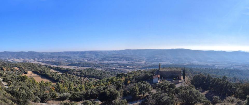 6.12.2017 Panoràmica de Església de Sant Miquel de Valldàries  Vilanova de l'Aguda -  Ramon Sunyer