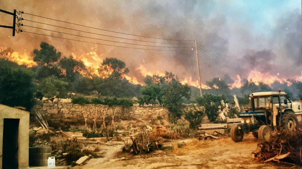 20 de Juliol de 2018 El foc passant per cal Minguet  Cellers -  Hostal Jaumet