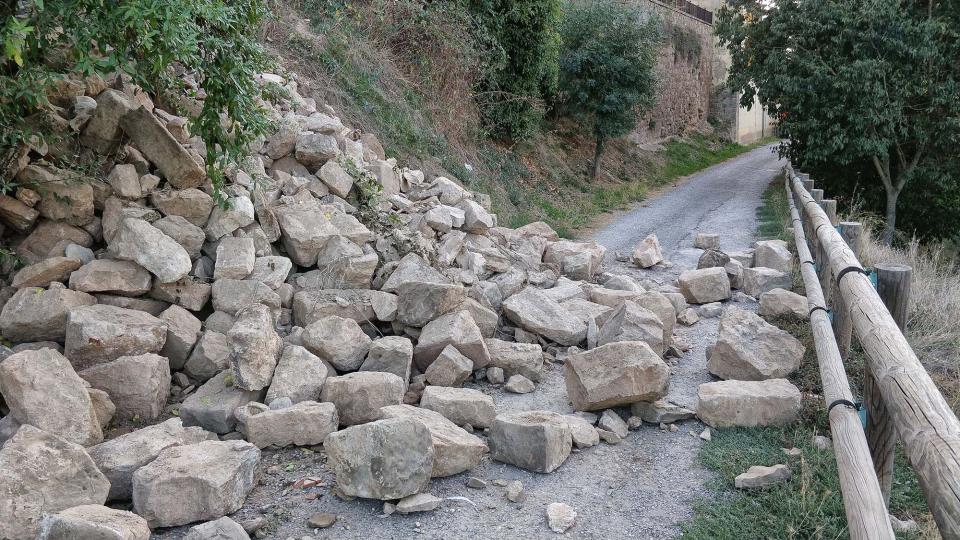 1.10.2018 Despreniment de part de la muralla  Torà -  Ramon Sunyer