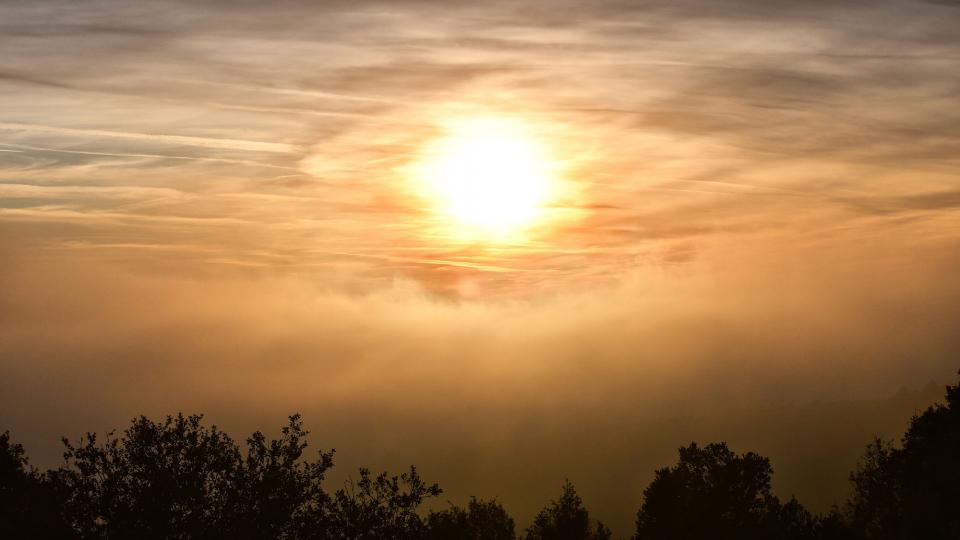 2 de Gener de 2020 Posta de Sol al Mas de Sant Pere  Lloberola -  Ramon Sunyer