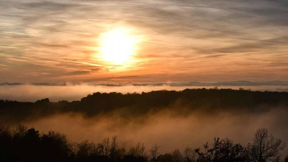 2 de Gener de 2020 Posta de Sol al Mas de Sant Pere  Lloberola -  Ramon Sunyer