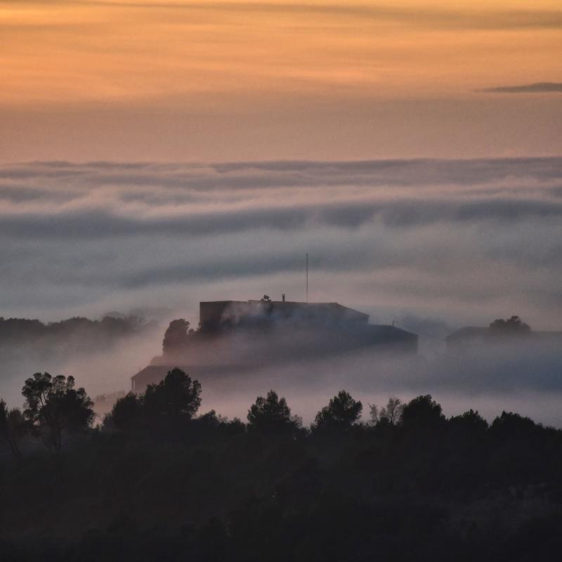 2 de Gener de 2020 Posta de Sol al Mas de Sant Pere  Lloberola -  Ramon Sunyer