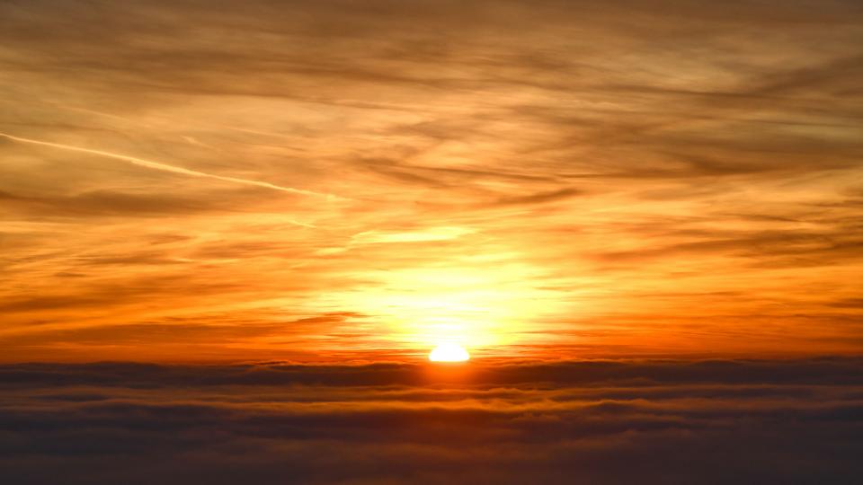 2 de Gener de 2020 Posta de Sol al Mas de Sant Pere  Lloberola -  Ramon Sunyer