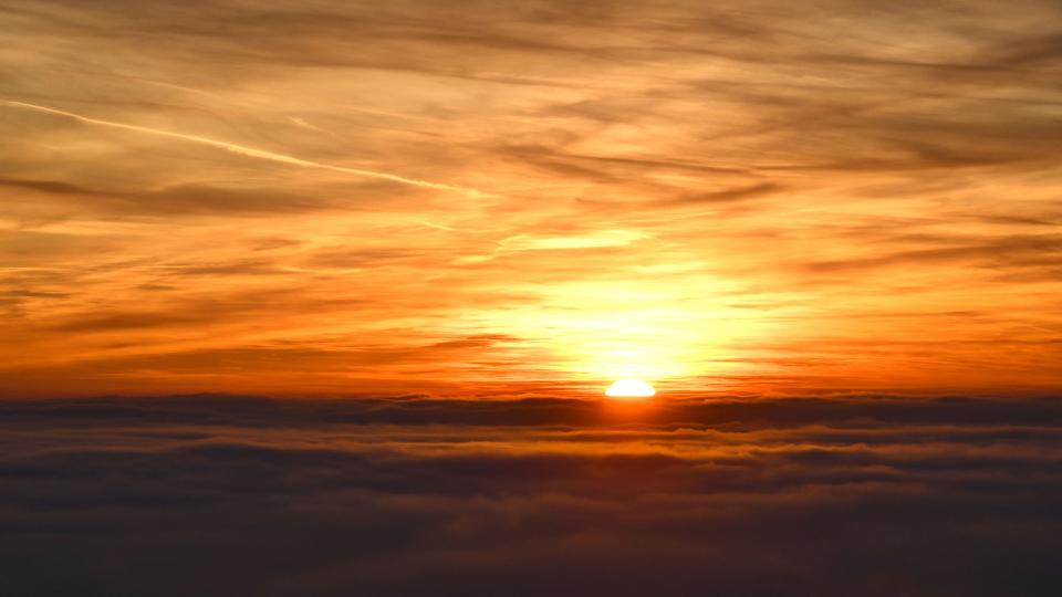 2 de Gener de 2020 Posta de Sol al Mas de Sant Pere  Lloberola -  Ramon Sunyer