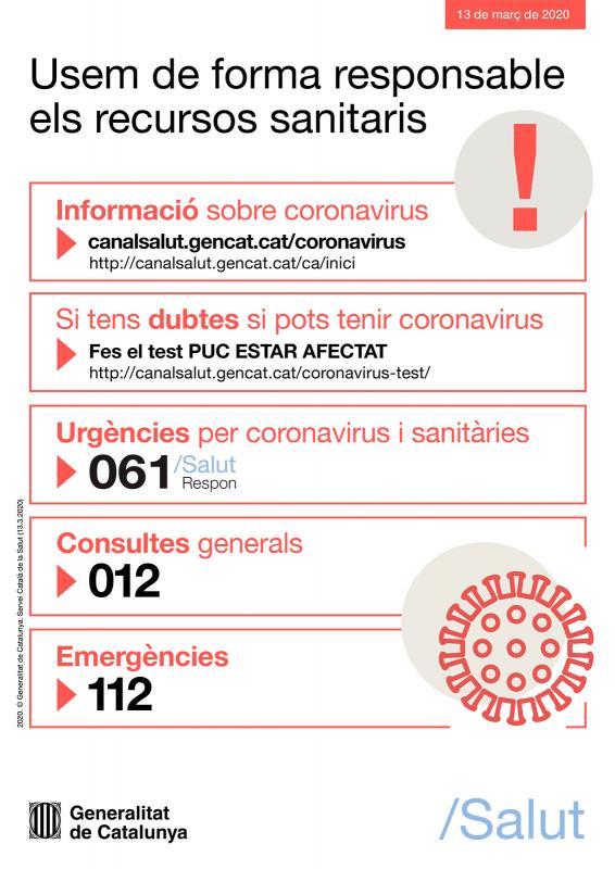 CatSalut 'Usem de forma responsable els recursos sanitaris'