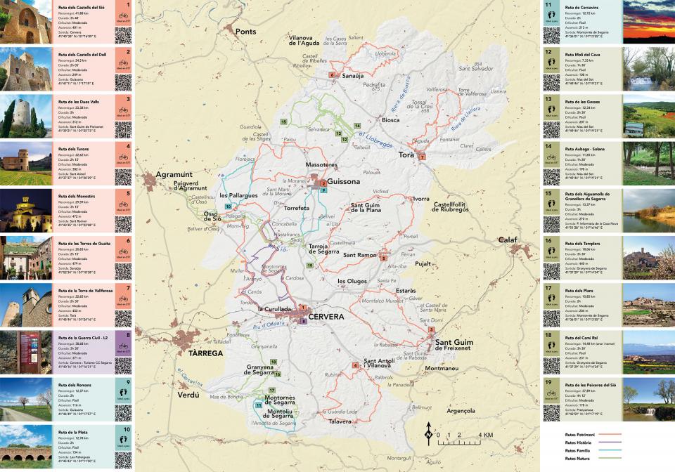 Nou fulletó de senders i rutes BTT per la Segarra