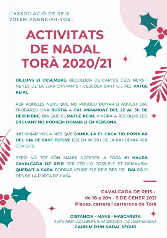 Activitats de Nadal 2020/21 a Torà