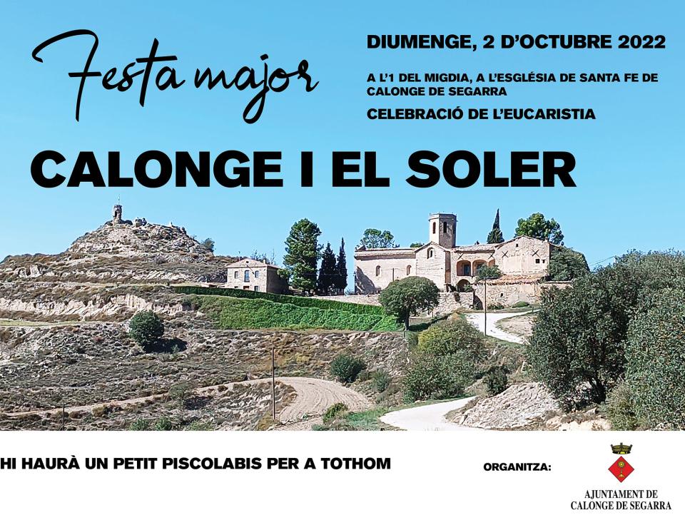 cartell Festa Major de Calonge i del Soler 2022