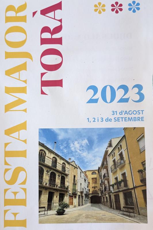 cartell Festa Major de Torà 2023