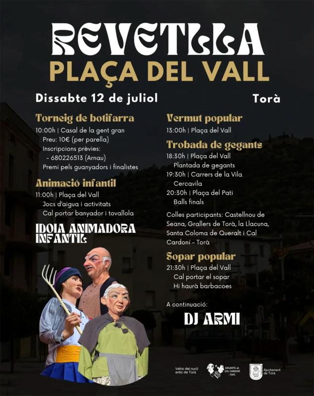 cartell Revetlla a la plaça del Vall 2025