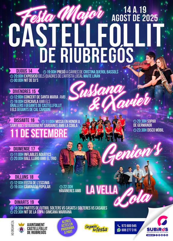 cartell Festa major de Castellfollit de Riubregós 2025 cartell Festa major de Castellfollit de Riubregós 2025