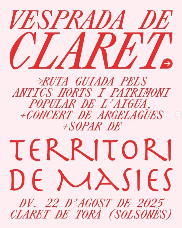 cartell Vesprada de Claret 2025