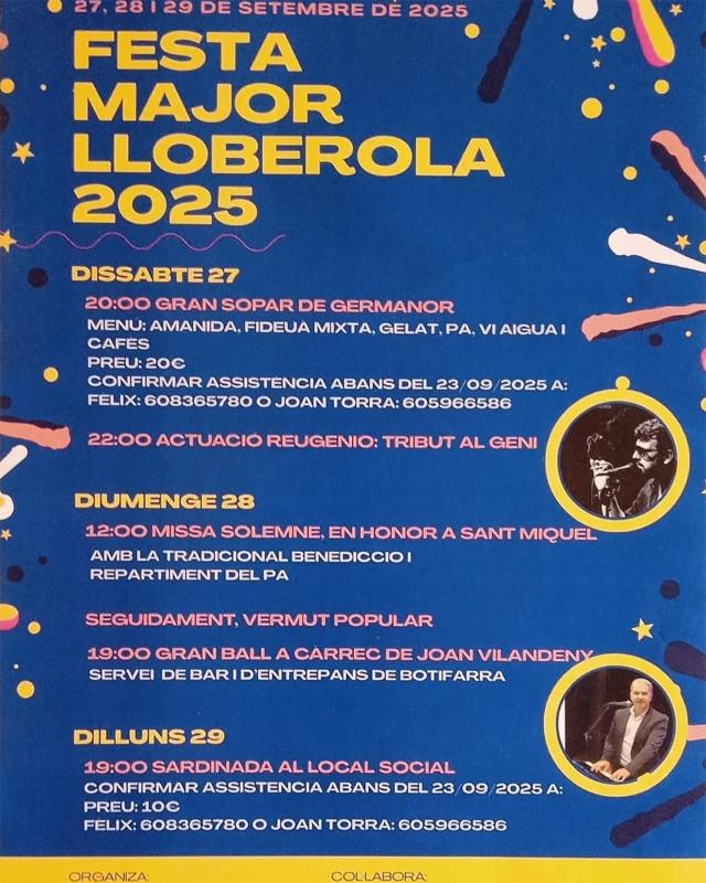 cartell Festa Major de Lloberola 2025