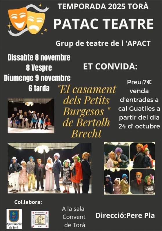 cartell PATAC Teatre 'El casament dels Petits Burgesos'