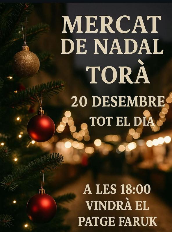 cartell 3r. Mercat de Nadal a Torà