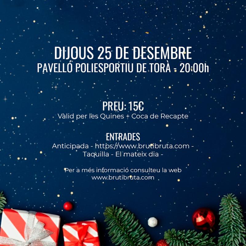 cartell Quina de Nadal 2025 - Torà cartell Quina de Nadal 2025 - Torà