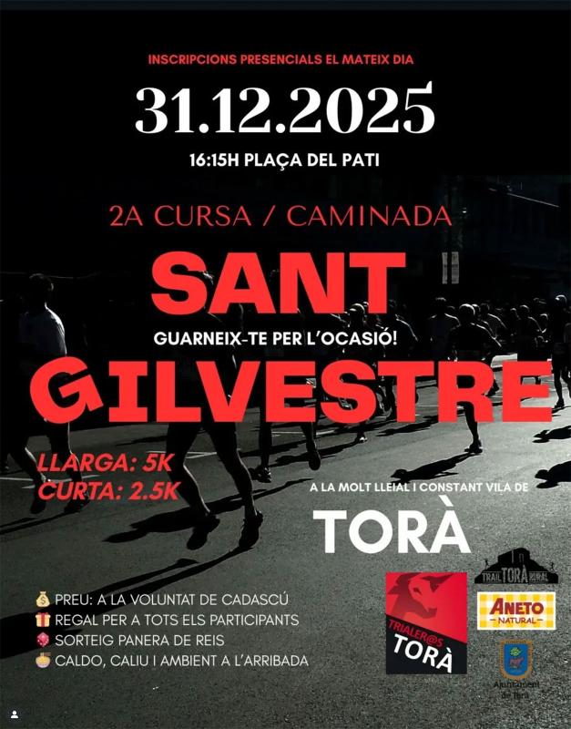 cartell Cursa /caminada de Sant Silvestre 2025