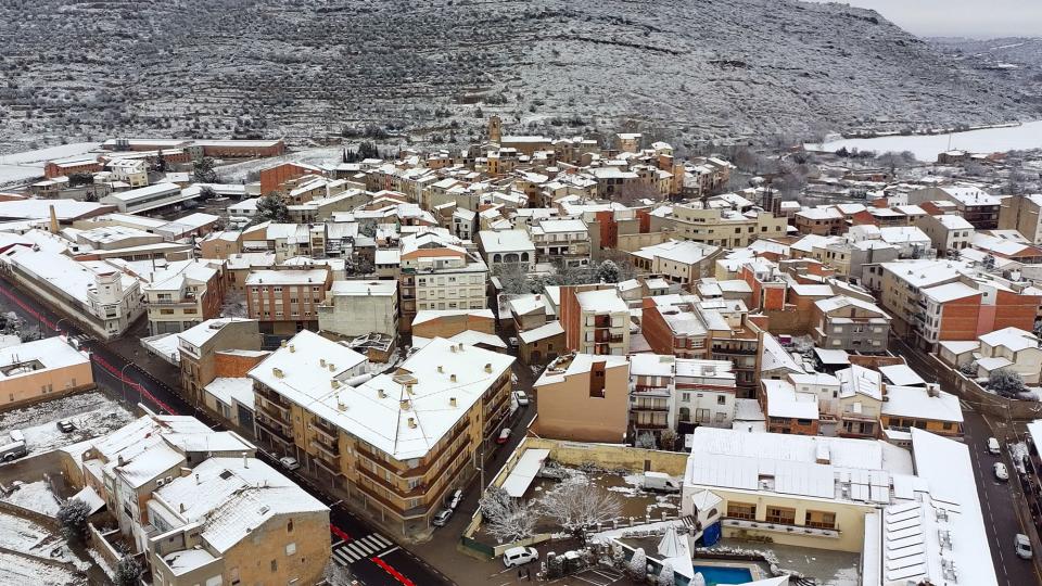5 de Gener de 2026 vista aèria nevada  Torà -  Ramon Sunyer