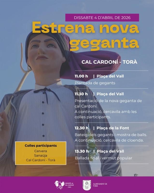 cartell Estrena de la nova geganta de cal Cardoní
