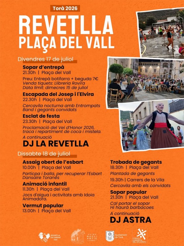 cartell Revetlla a la plaça del Vall 2026