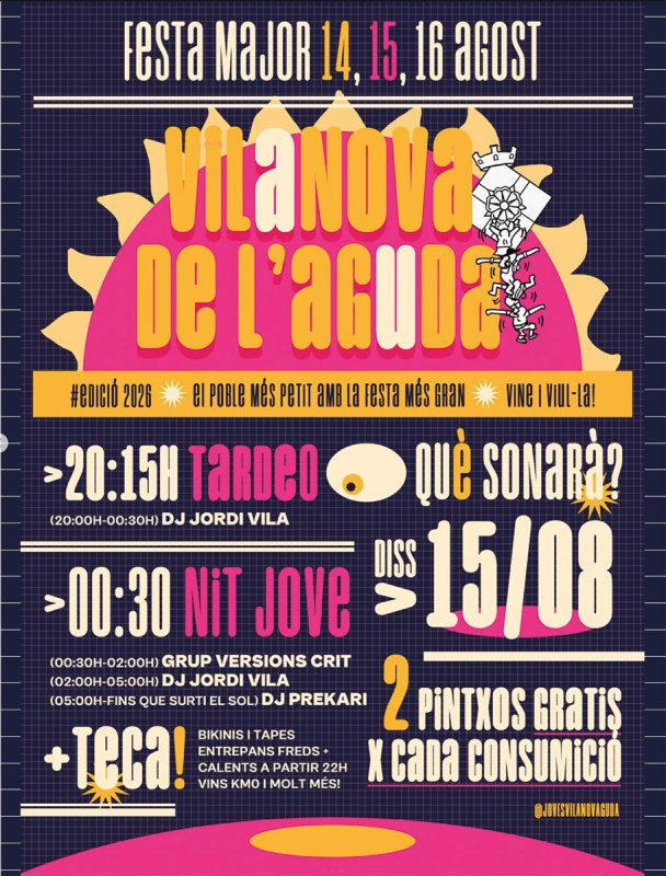 programa Festa Major de Vilanova de l’Aguda 2026