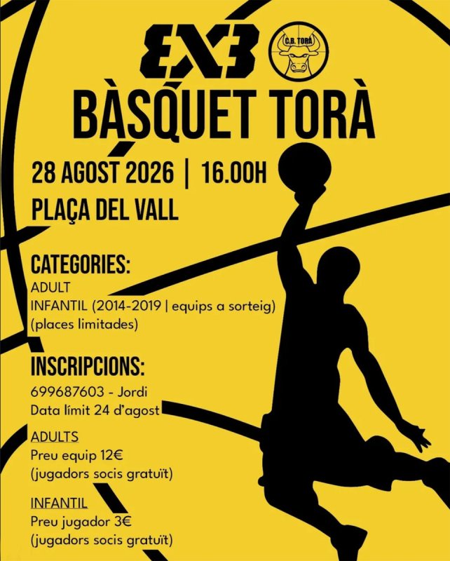 3x3 basquet Festa Major de Torà 2026