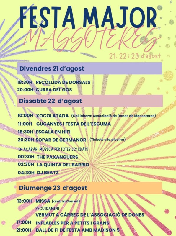 cartell Festa Major de Massoteres 2026