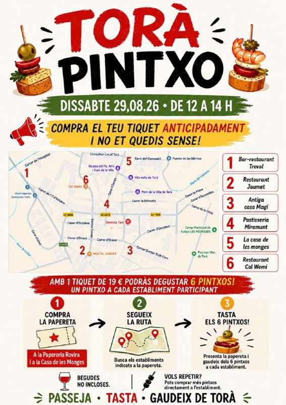 pintxos Festa Major de Torà 2026