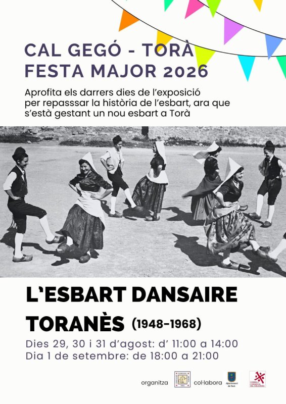Exposició Esbart Dansaire Toranès Major de Torà 2026