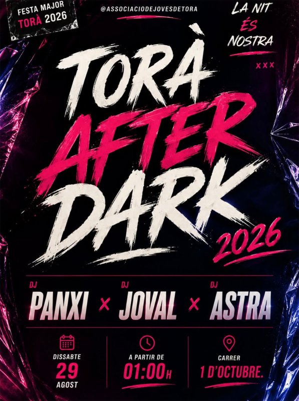 after dark Festa Major de Torà 2026