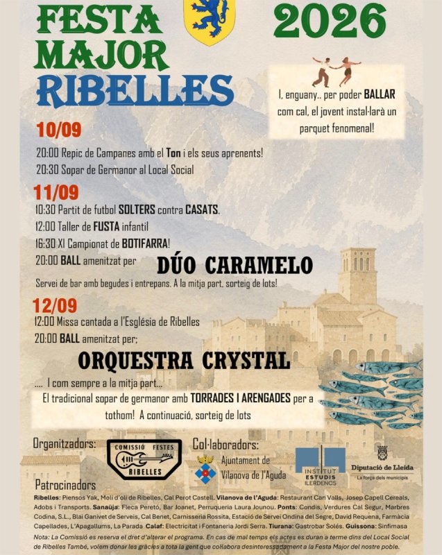 cartell Festa Major de Ribelles 2026