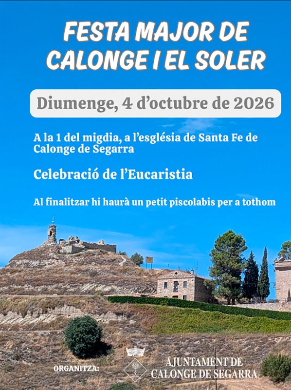 cartell Festa Major de Calonge i El Soler 2026