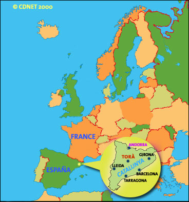 Situació de Torà en el marc europeu