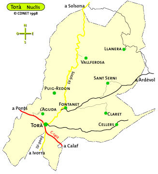 mapa del terme municipal mapa del terme municipal Torà - cdnet