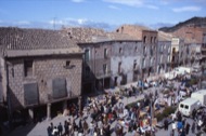 Torà: Plaça del Vall amb cal Barberet  Ramon Sunyer