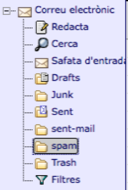 Torà: Horde: submenu correu 