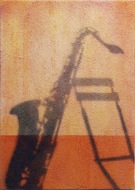 : Summertime: saxophone and chair 